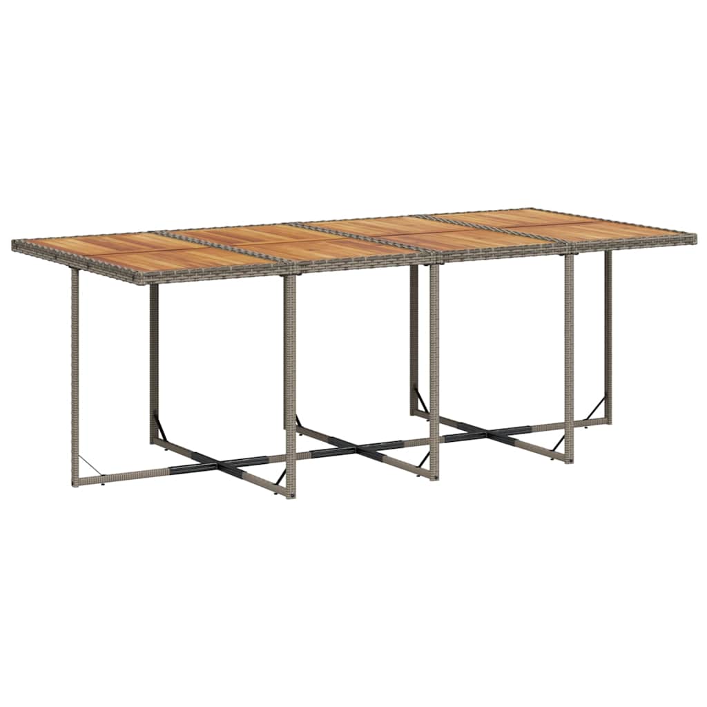 Set da Pranzo da Giardino 9 pz con Cuscini in Polyrattan Grigio | homemem39