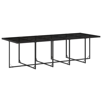 Set da Pranzo da Giardino 11 pz con Cuscini in Polyrattan Nero - homemem39