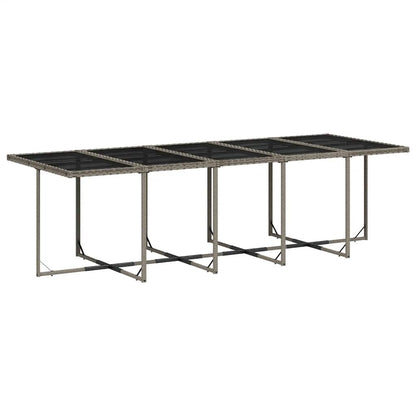 Set da Pranzo da Giardino 11pz con Cuscini in Polyrattan Grigio | homemem39