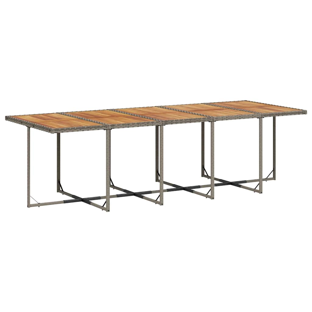 Set da Pranzo da Giardino 11pz con Cuscini in Polyrattan Grigio | homemem39