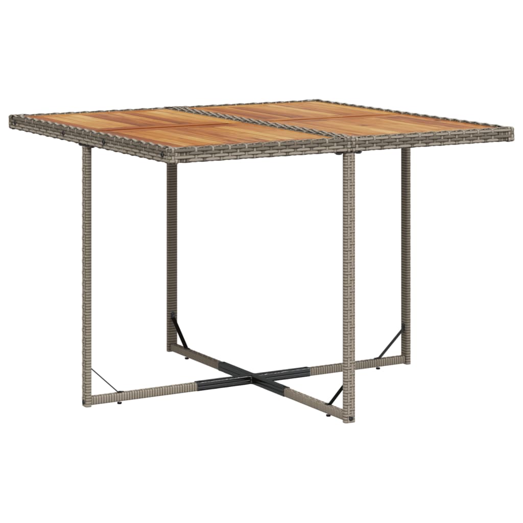 Set da Pranzo da Giardino 9 pz con Cuscini in Polyrattan Grigio - homemem39