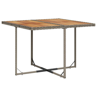 Set da Pranzo da Giardino 9 pz con Cuscini in Polyrattan Grigio - homemem39