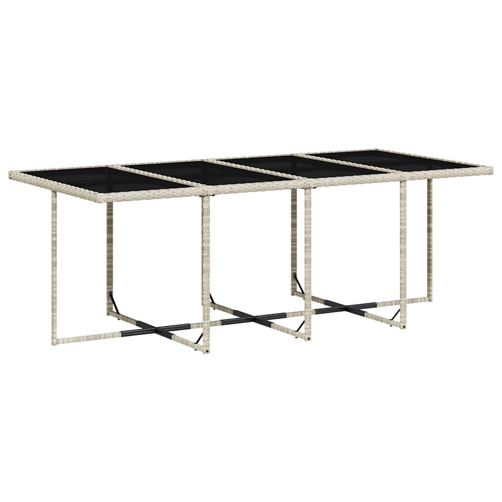 Set da Pranzo da Giardino 13pz con Cuscini Grigio in Polyrattan | homemem39
