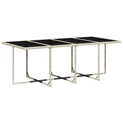 Set da Pranzo da Giardino 13pz con Cuscini Grigio in Polyrattan | homemem39