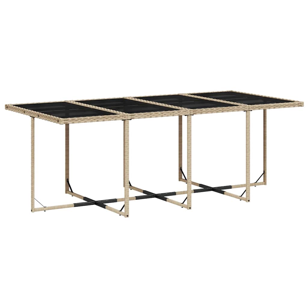 Set da Pranzo da Giardino 13 pz con Cuscini Beige in Polyrattan | homemem39