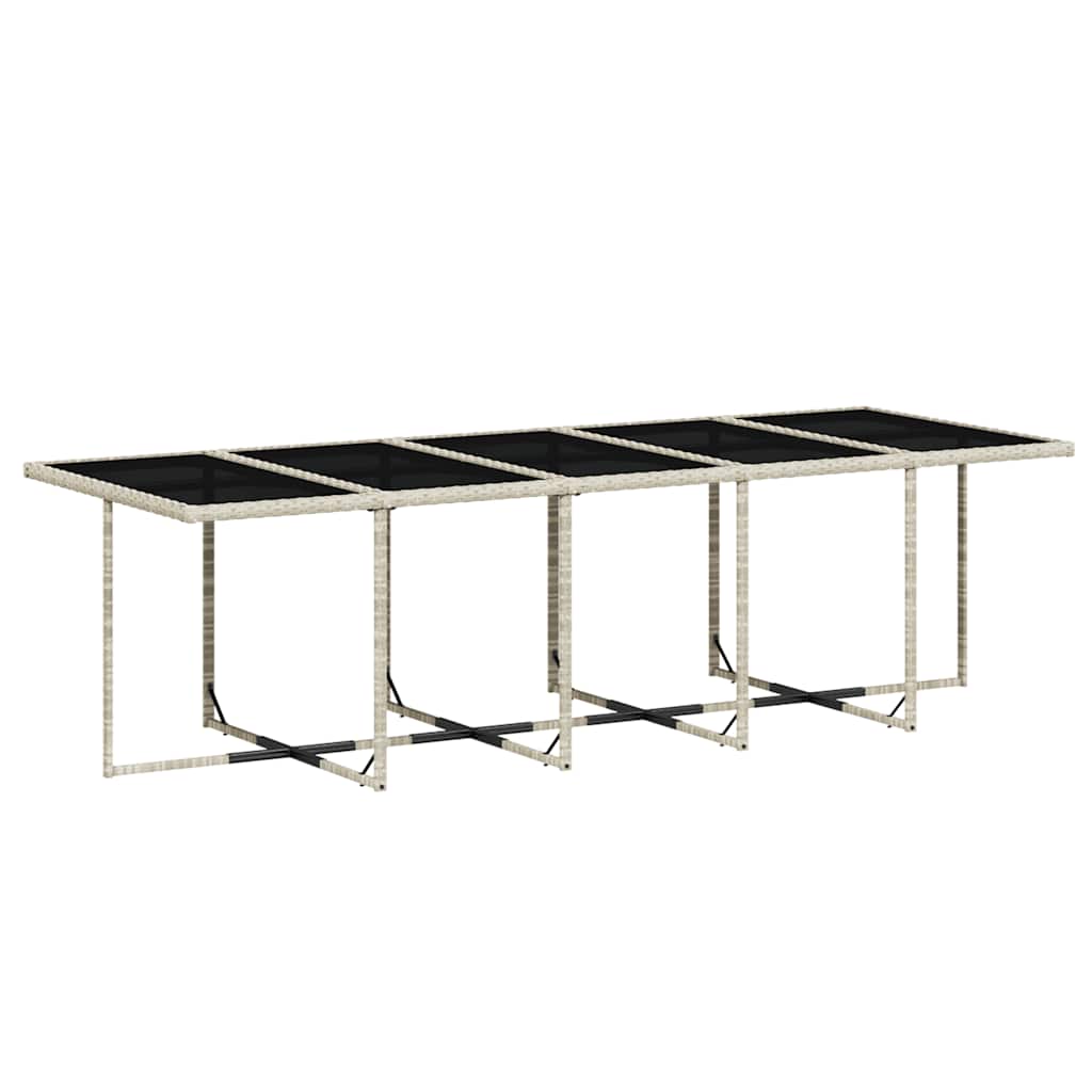 Set da Pranzo da Giardino 15 pz con Cuscini Grigio Polyrattan | homemem39