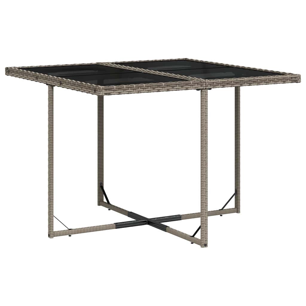 Set da Pranzo da Giardino 9 pz con Cuscini in Polyrattan Grigio | homemem39