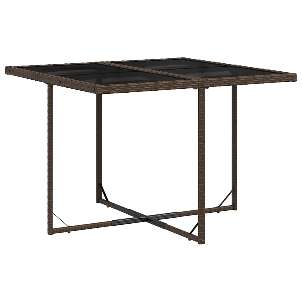 Set da Pranzo da Giardino 9pz con Cuscini Marrone in Polyrattan | homemem39