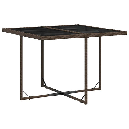 Set da Pranzo da Giardino 9pz con Cuscini Marrone in Polyrattan | homemem39