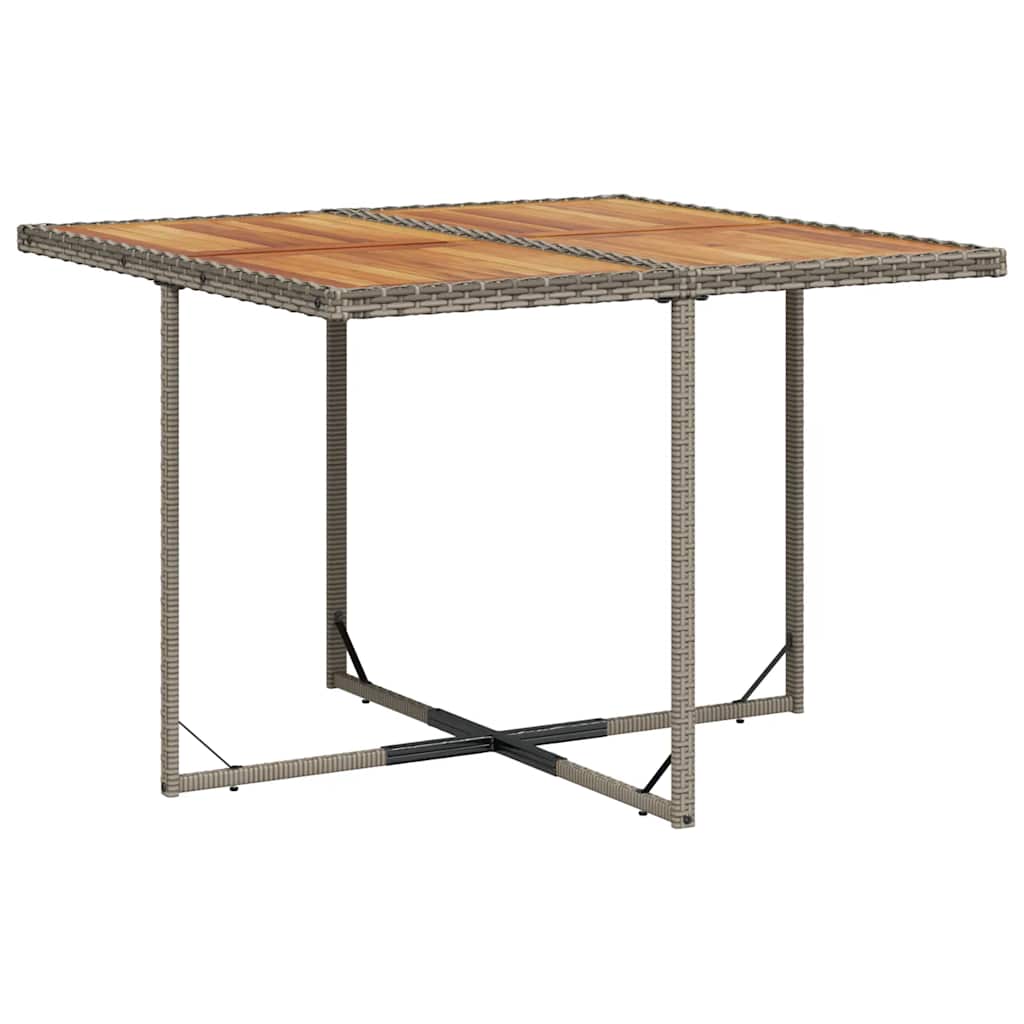 Set da Pranzo da Giardino 9 pz con Cuscini in Polyrattan Grigio | homemem39