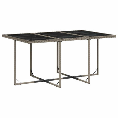 Set da Pranzo da Giardino 11pz con Cuscini in Polyrattan Grigio | homemem39