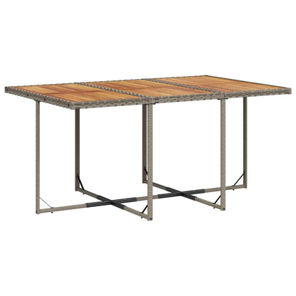 Set da Pranzo da Giardino 11pz con Cuscini in Polyrattan Grigio | homemem39