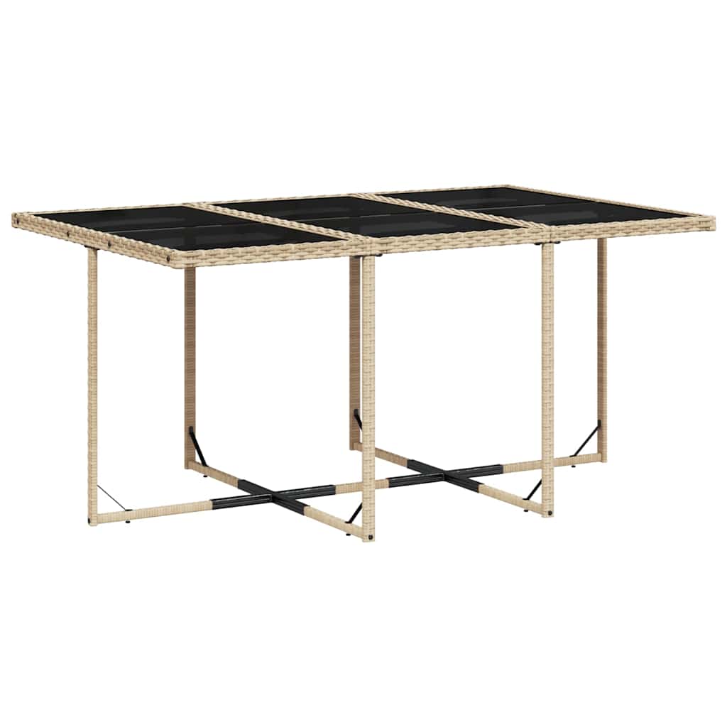 Set Pranzo da Giardino 11 pz con Cuscini Beige Misto Polyrattan | homemem39
