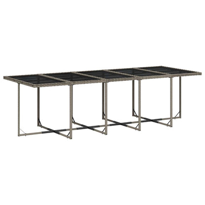 Set da Pranzo da Giardino 15 pz con Cuscini Grigio Polyrattan | homemem39