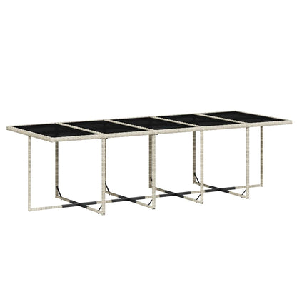 Set da Pranzo da Giardino 15 pz con Cuscini Grigio Polyrattan | homemem39