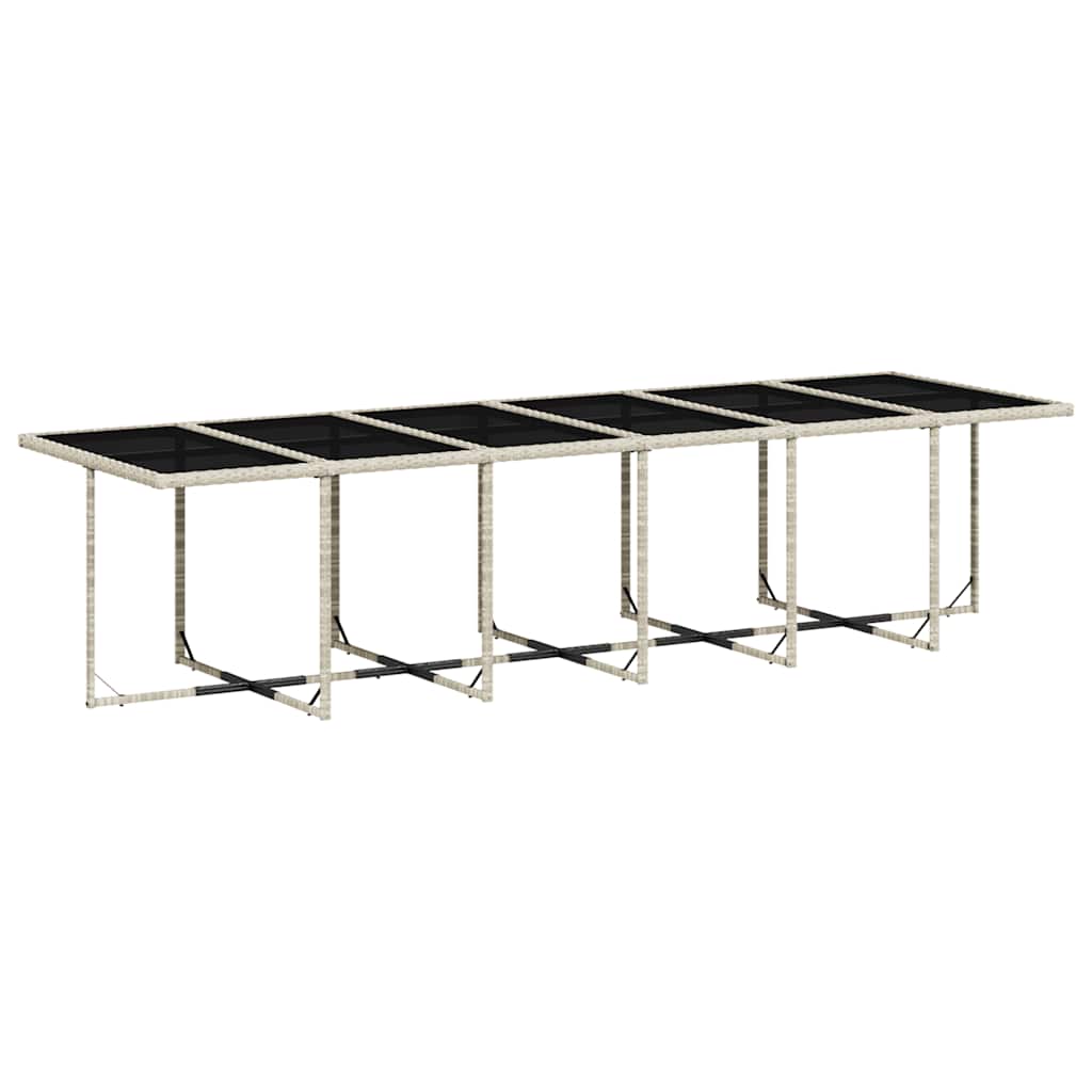 Set da Pranzo da Giardino 17pz con Cuscini Grigio in Polyrattan | homemem39