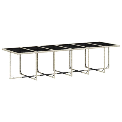 Set da Pranzo da Giardino 17pz con Cuscini Grigio in Polyrattan | homemem39