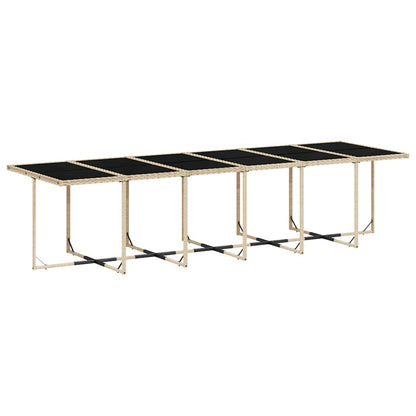Set Pranzo da Giardino 17 pz con Cuscini Beige Misto Polyrattan | homemem39