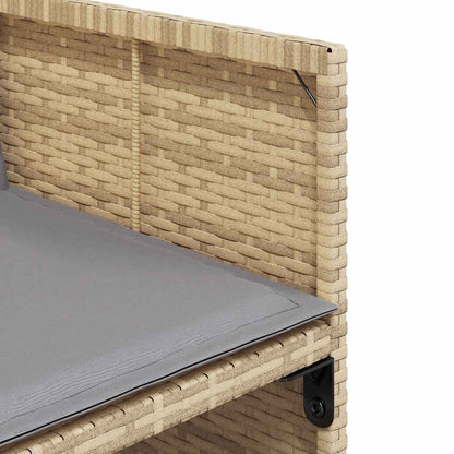 Set Pranzo da Giardino 5 pz con Cuscini Beige Misto Polyrattan | homemem39