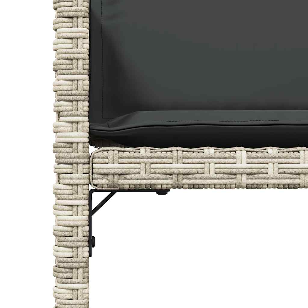 Set da Pranzo da Giardino 13pz con Cuscini Grigio in Polyrattan | homemem39