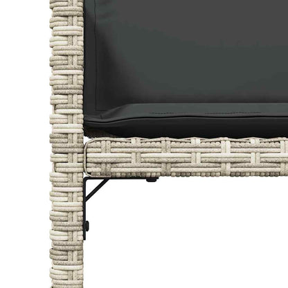 Set da Pranzo da Giardino 13pz con Cuscini Grigio in Polyrattan | homemem39