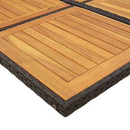 Set da Pranzo da Giardino 11 pz con Cuscini in Polyrattan Nero | homemem39