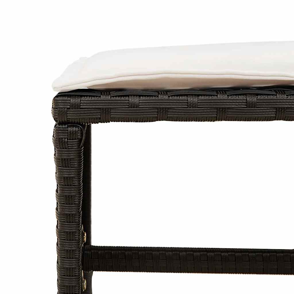 Set da Pranzo da Giardino 13pz con Cuscini Nero in Polyrattan | homemem39