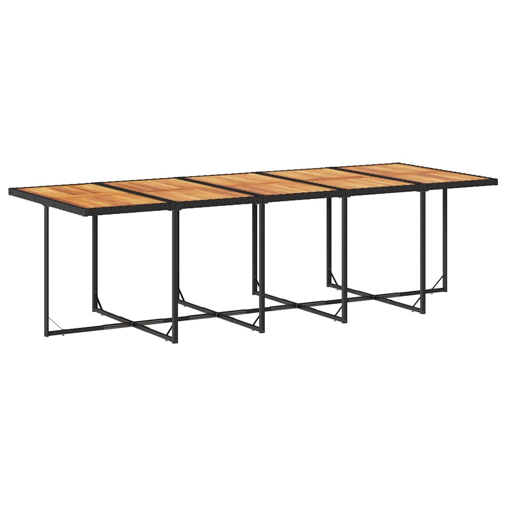 Set da Pranzo da Giardino 15 pz con Cuscini Nero in Polyrattan | homemem39
