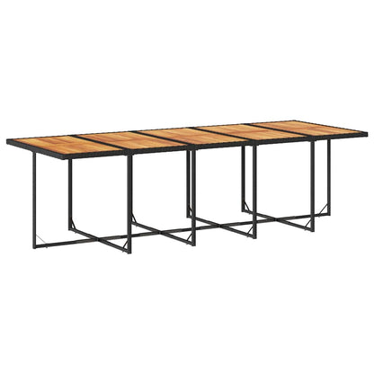 Set da Pranzo da Giardino 15 pz con Cuscini Nero in Polyrattan | homemem39