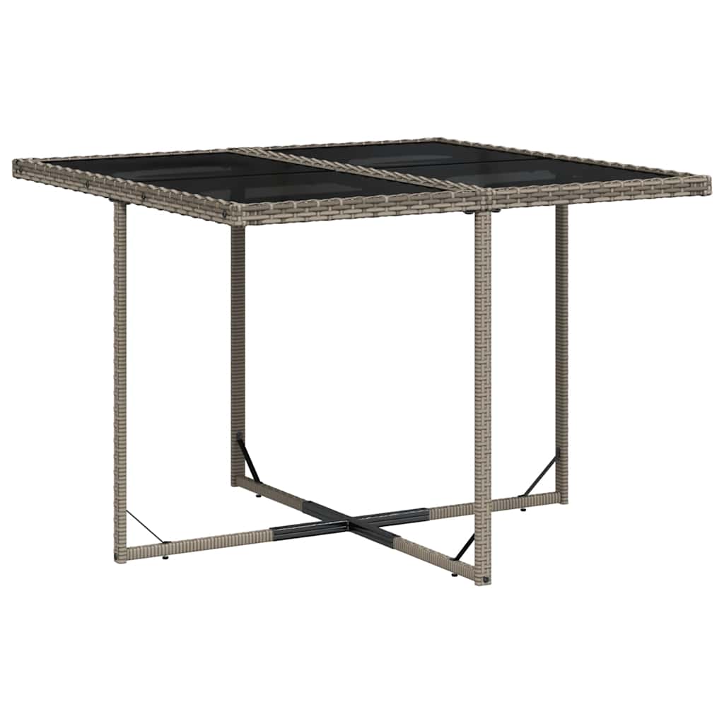 Set da Pranzo da Giardino 9 pz con Cuscini in Polyrattan Grigio | homemem39