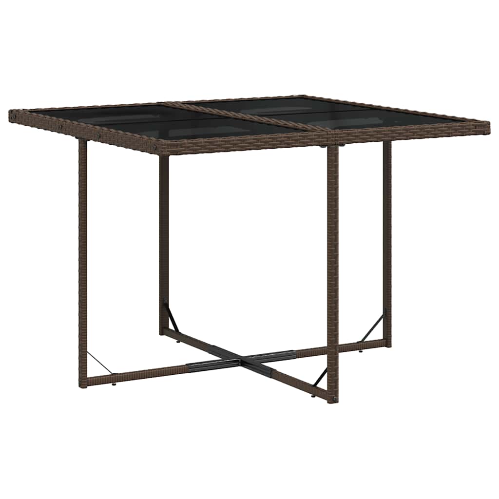 Set da Pranzo da Giardino 9pz con Cuscini Marrone in Polyrattan | homemem39