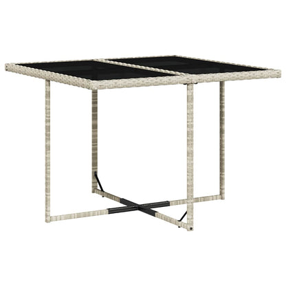 Set Pranzo da Giardino 9pz con Cuscini Grigio Chiaro Polyrattan | homemem39