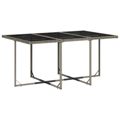 Set da Pranzo da Giardino 11pz con Cuscini in Polyrattan Grigio | homemem39