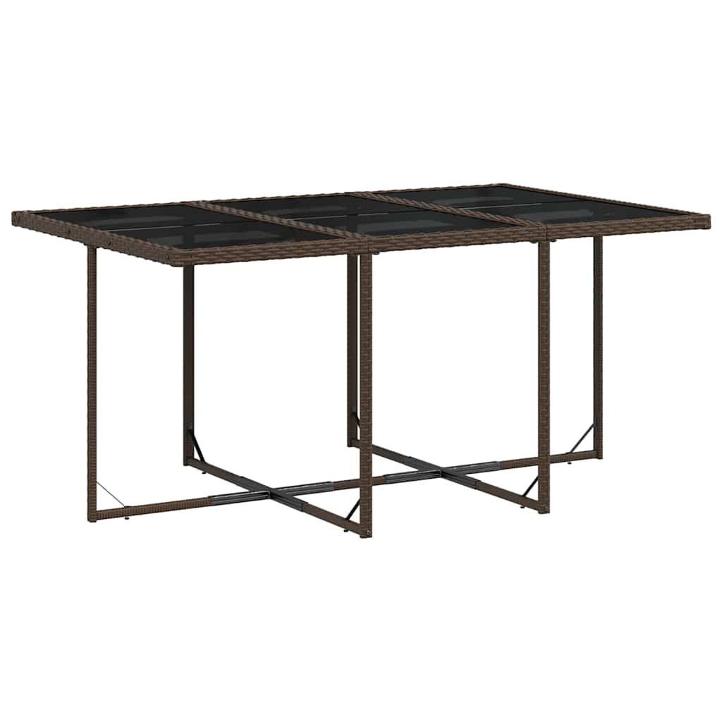 Set da Pranzo da Giardino 11 pz con Cuscini Polyrattan Marrone | homemem39