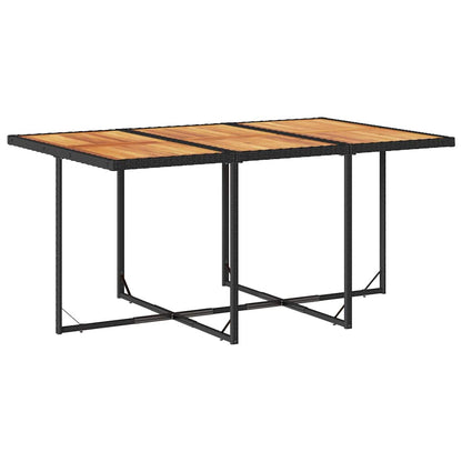Set da Pranzo da Giardino 11 pz con Cuscini in Polyrattan Nero | homemem39