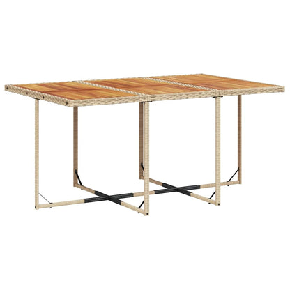 Set da Pranzo da Giardino 11 pz con Cuscini Beige in Polyrattan | homemem39
