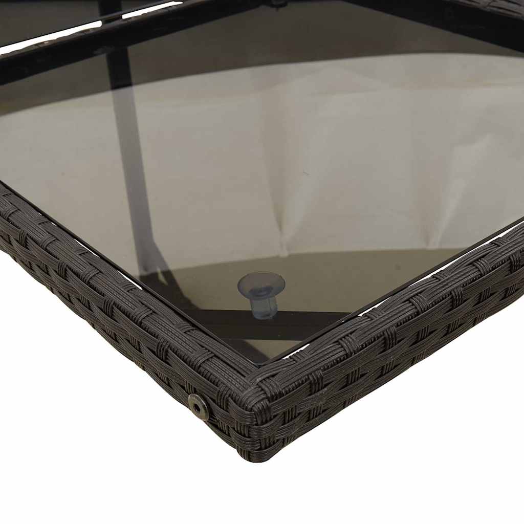 Set da Pranzo da Giardino 15 pz con Cuscini Nero in Polyrattan | homemem39