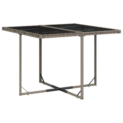 Set da Pranzo da Giardino 9 pz con Cuscini in Polyrattan Grigio | homemem39