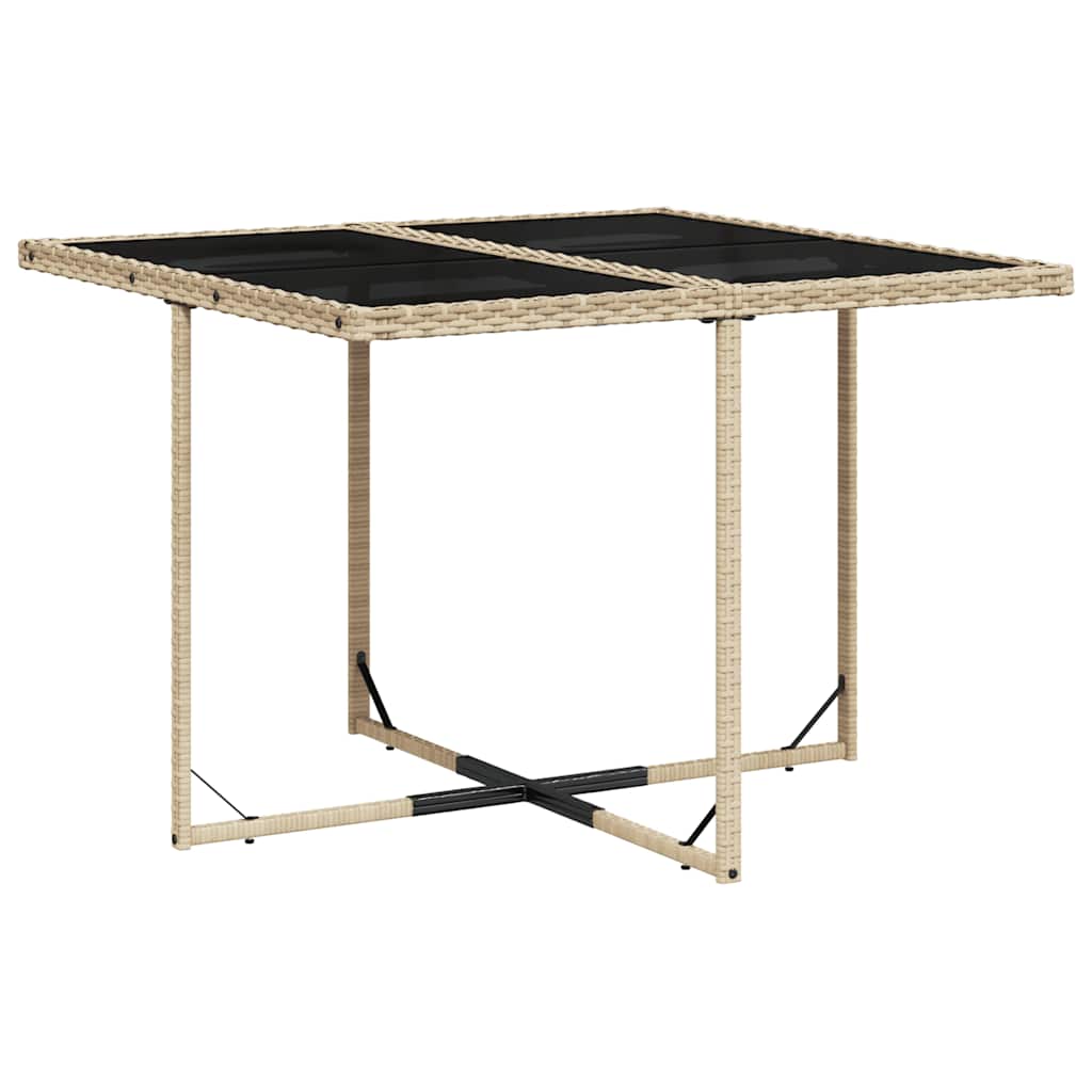 Set Pranzo da Giardino 9 pz con Cuscini Beige Misto Polyrattan | homemem39