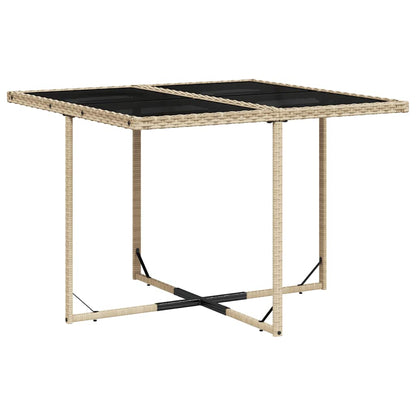 Set Pranzo da Giardino 9 pz con Cuscini Beige Misto Polyrattan | homemem39