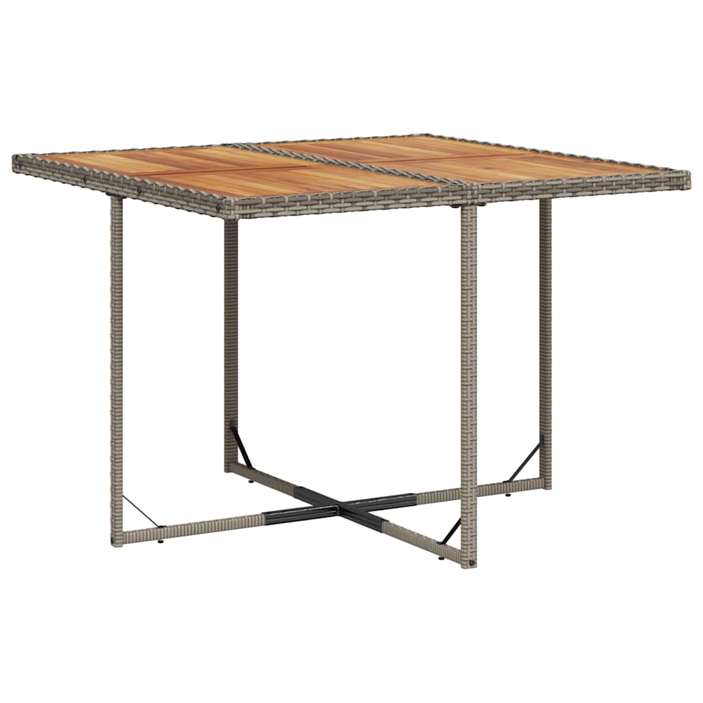 Set da Pranzo da Giardino 9 pz con Cuscini in Polyrattan Grigio | homemem39