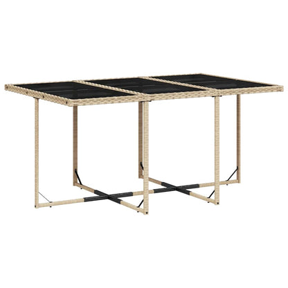 Set Pranzo da Giardino 11 pz con Cuscini Beige Misto Polyrattan | homemem39