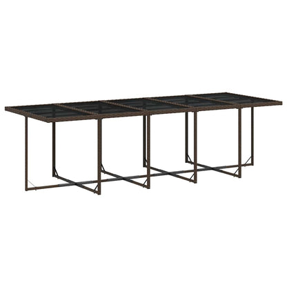 Set da Pranzo da Giardino 15 pz con Cuscini Marrone Polyrattan | homemem39