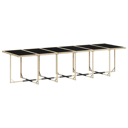 Set da Pranzo da Giardino 17 pz con Cuscini Beige in Polyrattan | homemem39