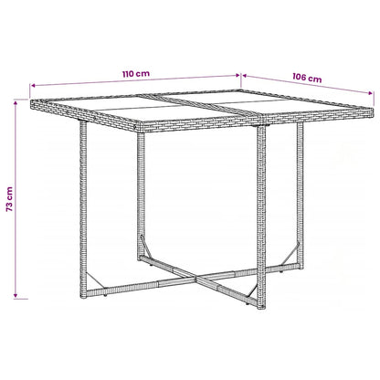 Set da Pranzo da Giardino 5 pz Nero con Cuscini in Polyrattan | homemem39