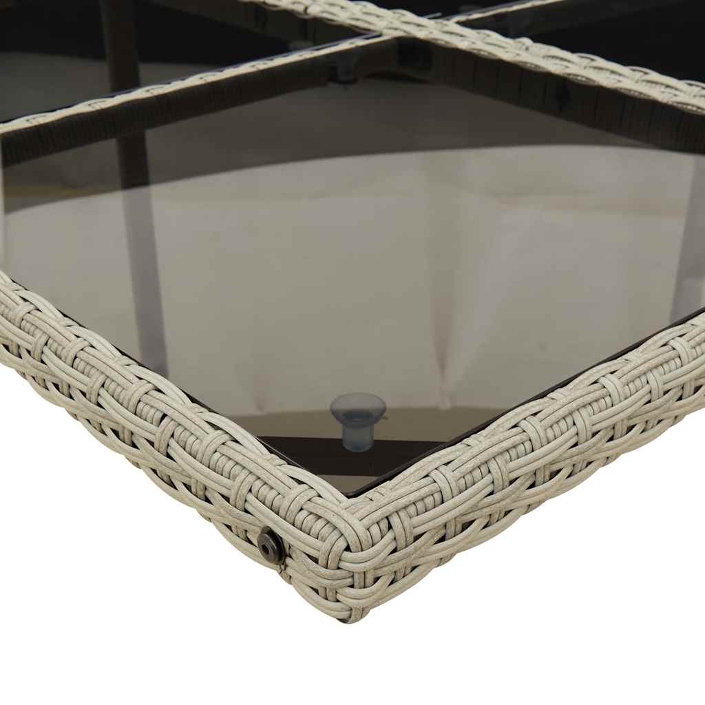Set da Pranzo da Giardino 13pz con Cuscini Grigio in Polyrattan | homemem39