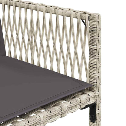 Set da Pranzo da Giardino 13pz con Cuscini Grigio in Polyrattan | homemem39