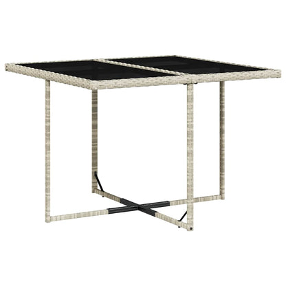 Set Pranzo da Giardino 9pz con Cuscini Grigio Chiaro Polyrattan | homemem39