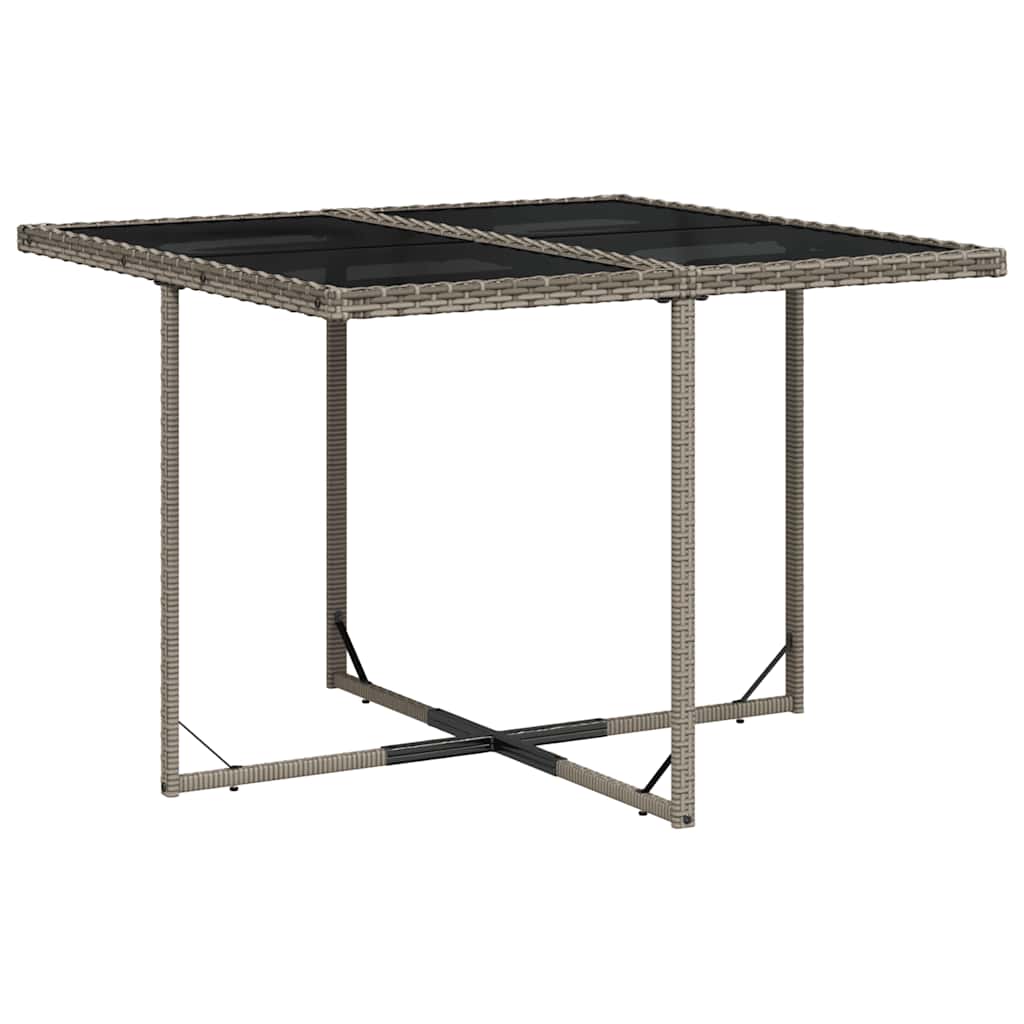 Set da Pranzo da Giardino 9 pz con Cuscini in Polyrattan Grigio | homemem39