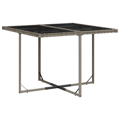 Set da Pranzo da Giardino 9 pz con Cuscini in Polyrattan Grigio | homemem39